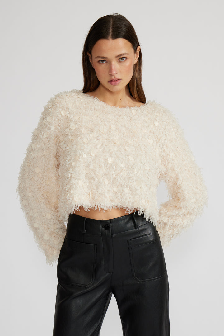 ERNA FUZZY SWEATER TOP
