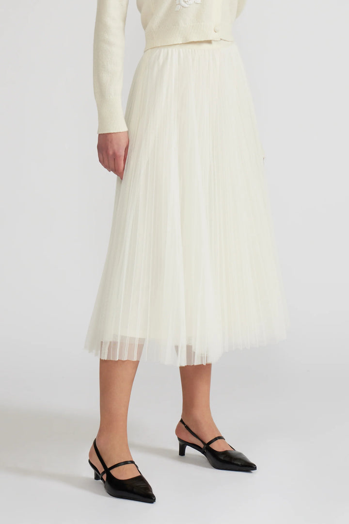 SHARLENE PLEATED TULLE SKIRT