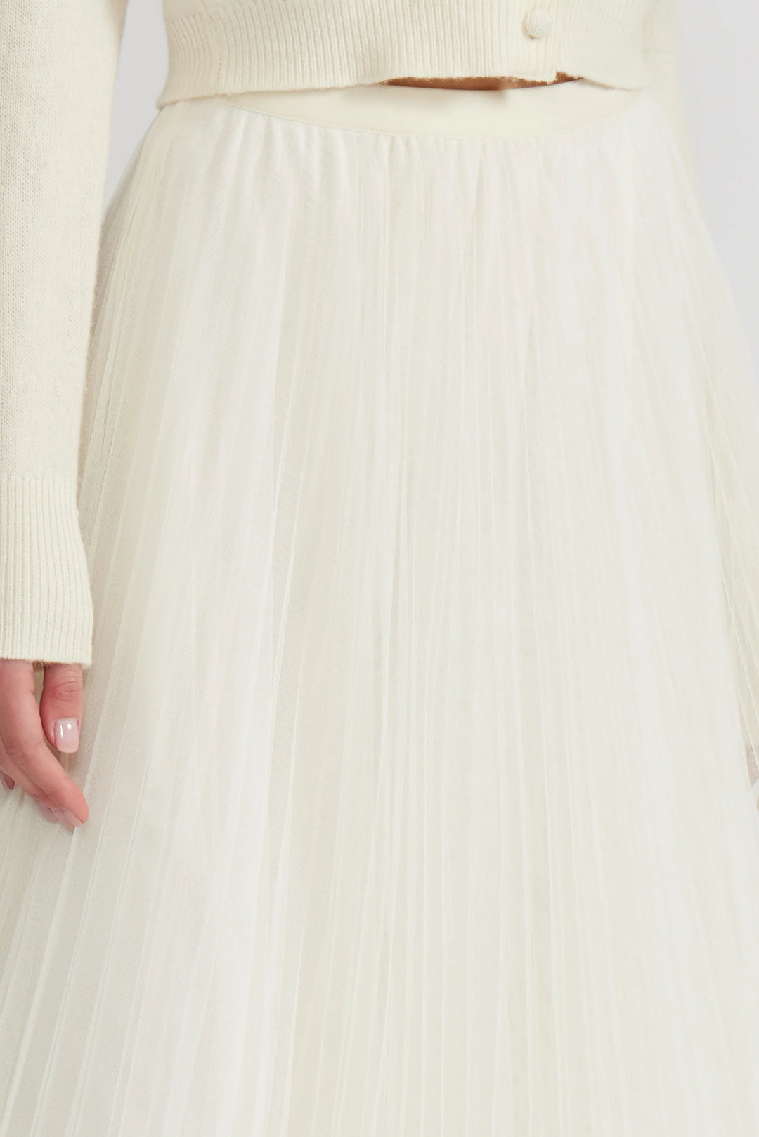 SHARLENE PLEATED TULLE SKIRT