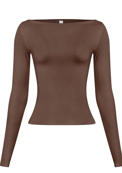 RONAN BOAT NECK KNIT TOP