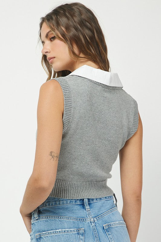 CROPPED SWEATER VEST