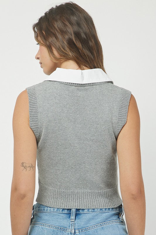 CROPPED SWEATER VEST