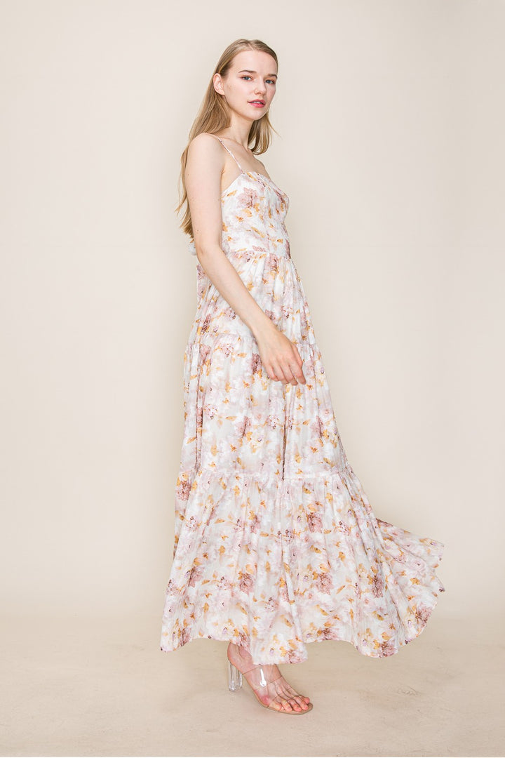 VACAY BABE FLORAL MIDI DRESS