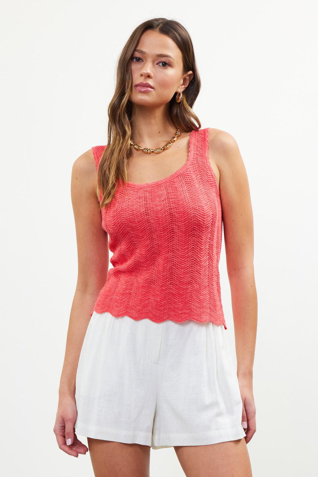 POINTELLE KNIT TANK TOP – Copper Penny