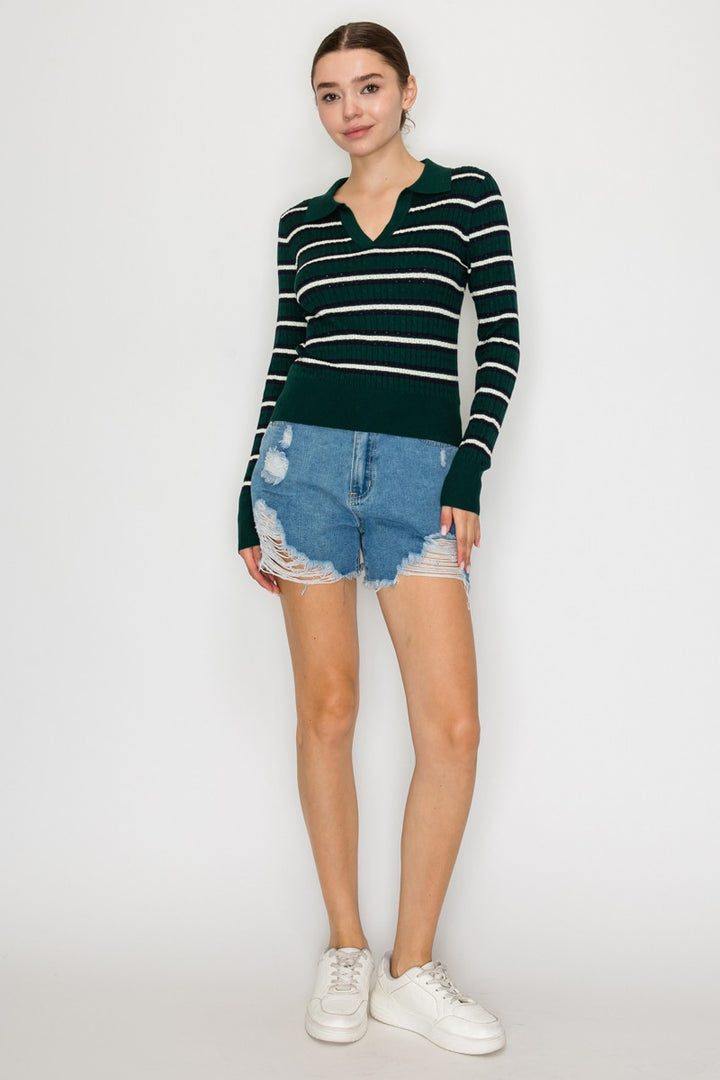 MULTI COLOURED STRIPE SWEATER