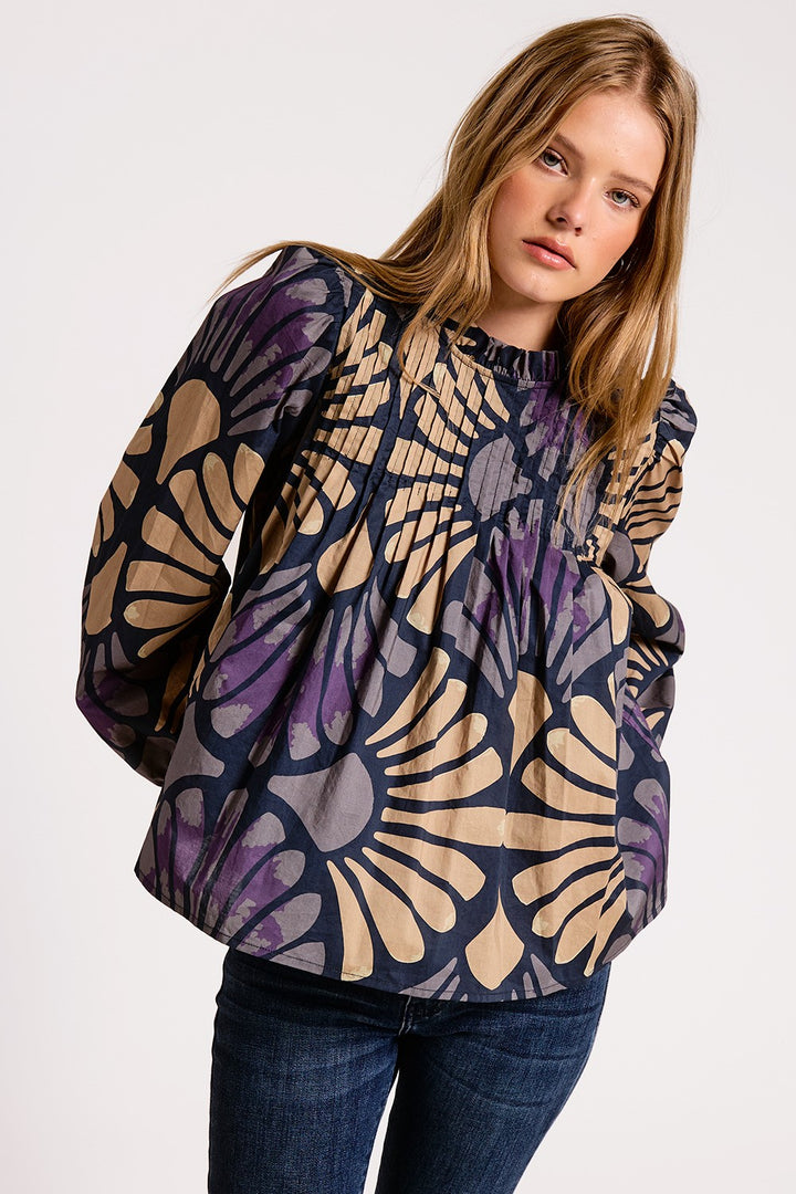 VINTAGE BOTANICA LONG SLEEVE BLOUSE