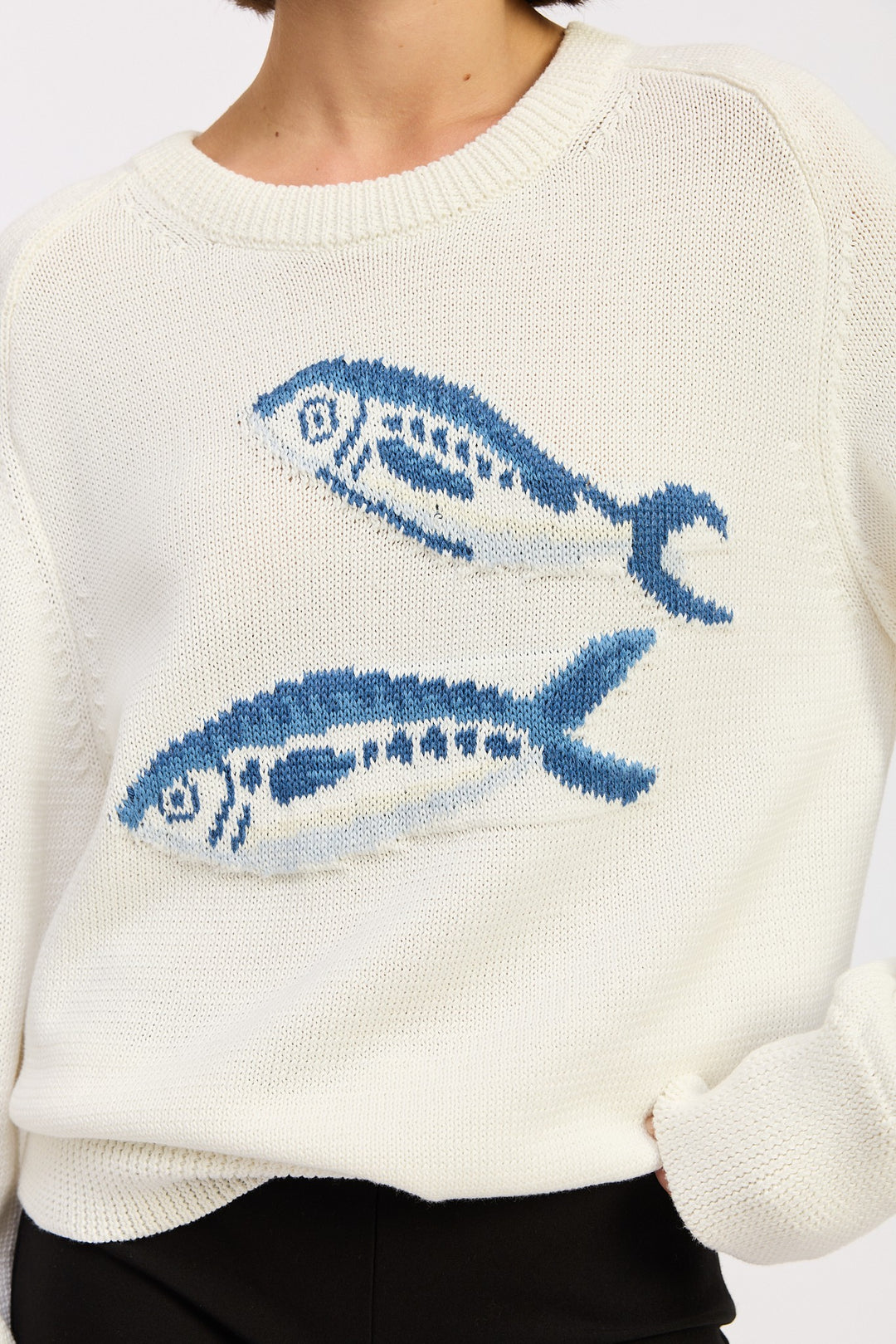 SARDINE INTARSIA SWEATER