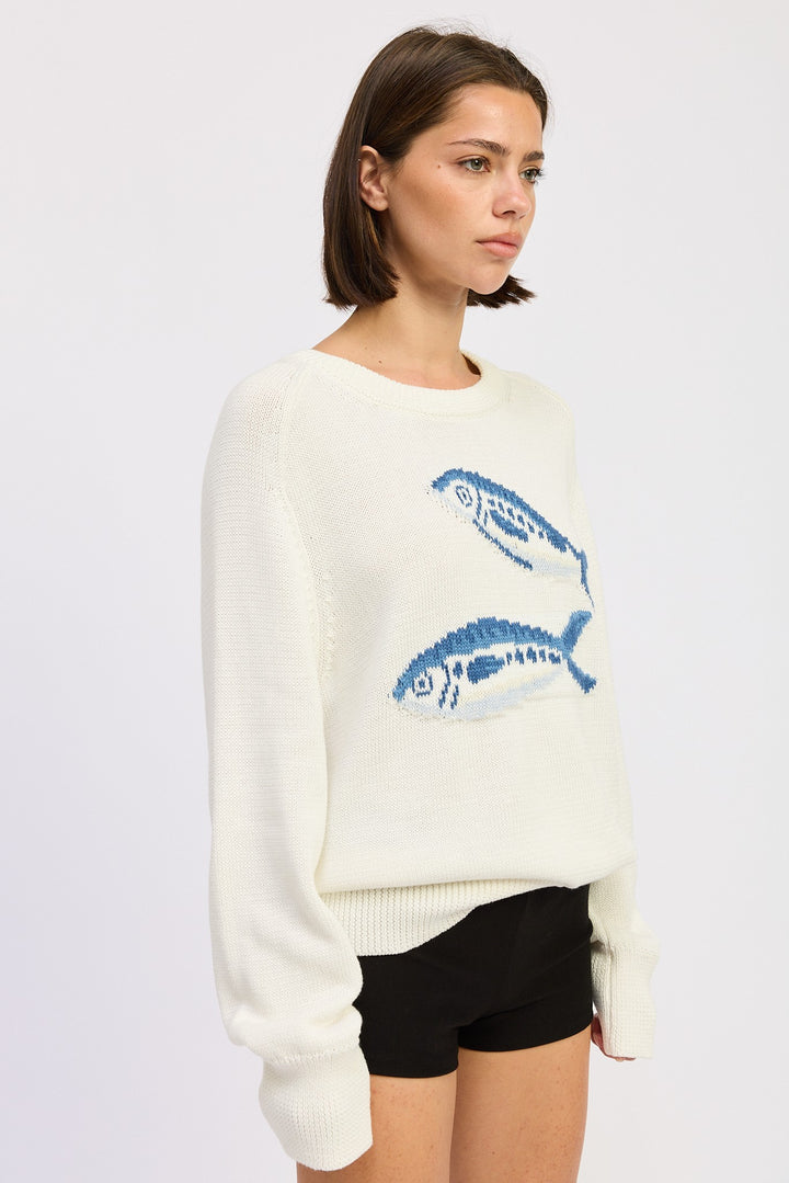 SARDINE INTARSIA SWEATER