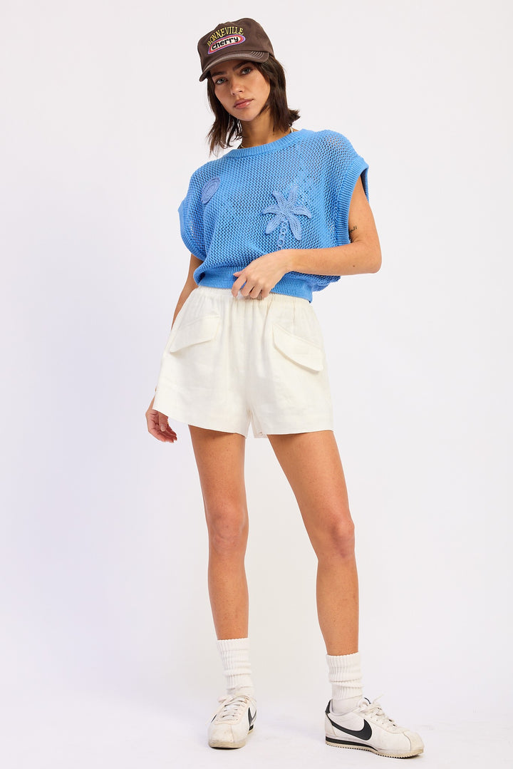 CROCHET PATCH CROP TOP