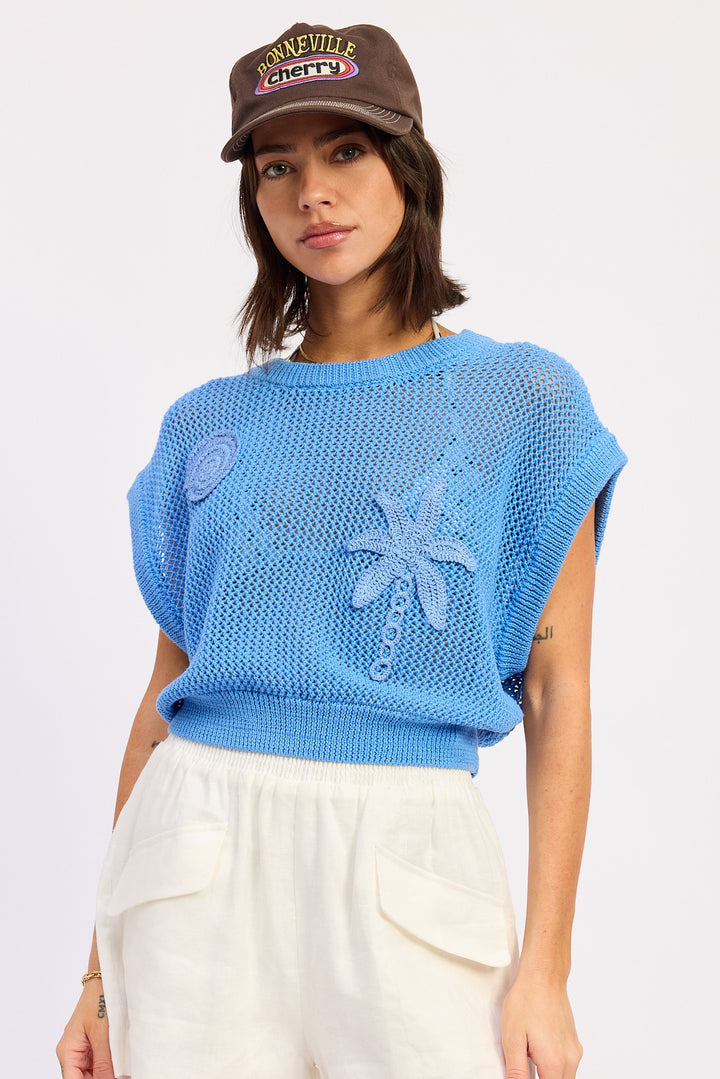 CROCHET PATCH CROP TOP