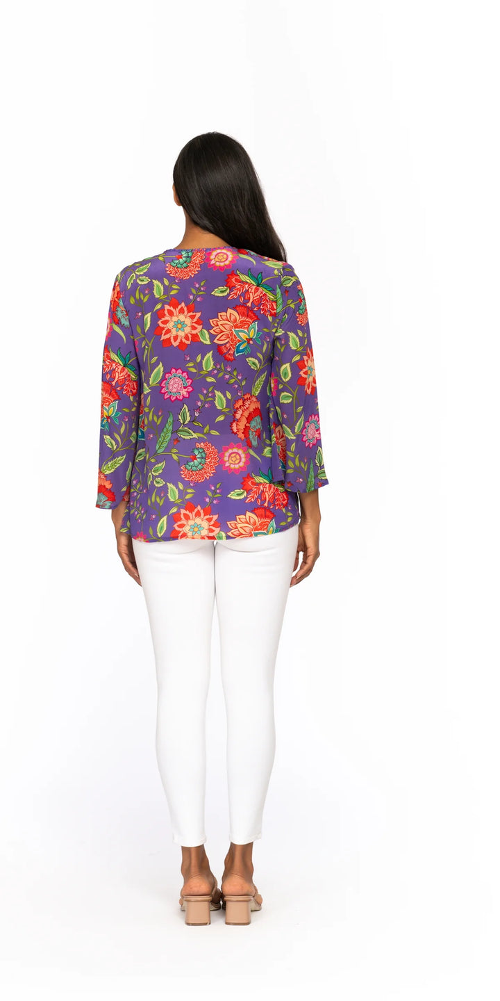 SILK FARRAH PLUM TOP