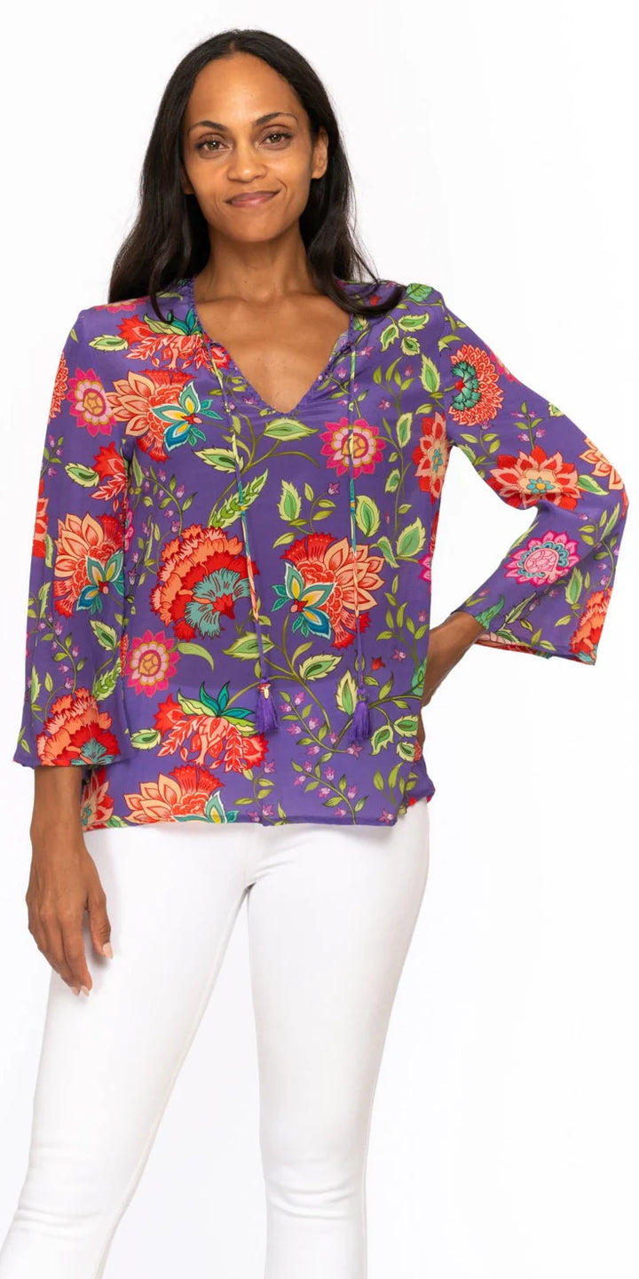 SILK FARRAH PLUM TOP