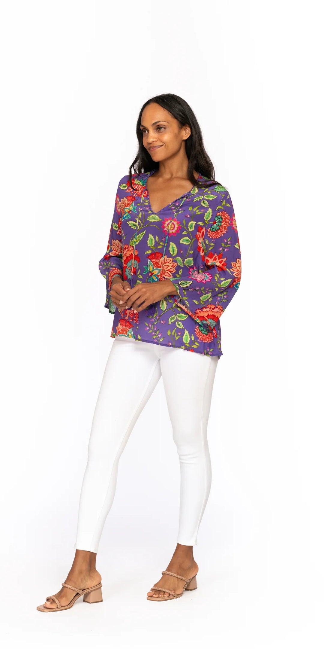 SILK FARRAH PLUM TOP
