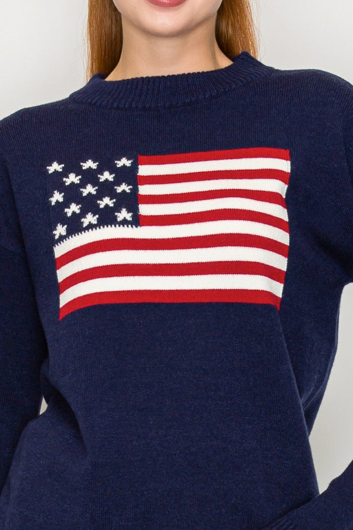 AMERICAN FLAG SWEATER TOP