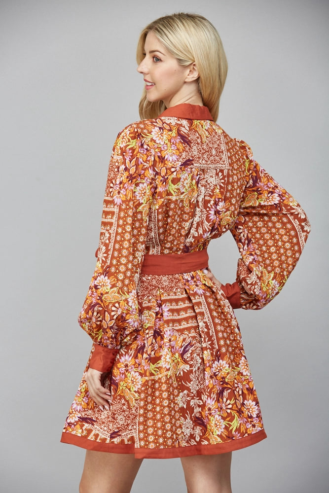 LONG SLEEVE MINI DRESS