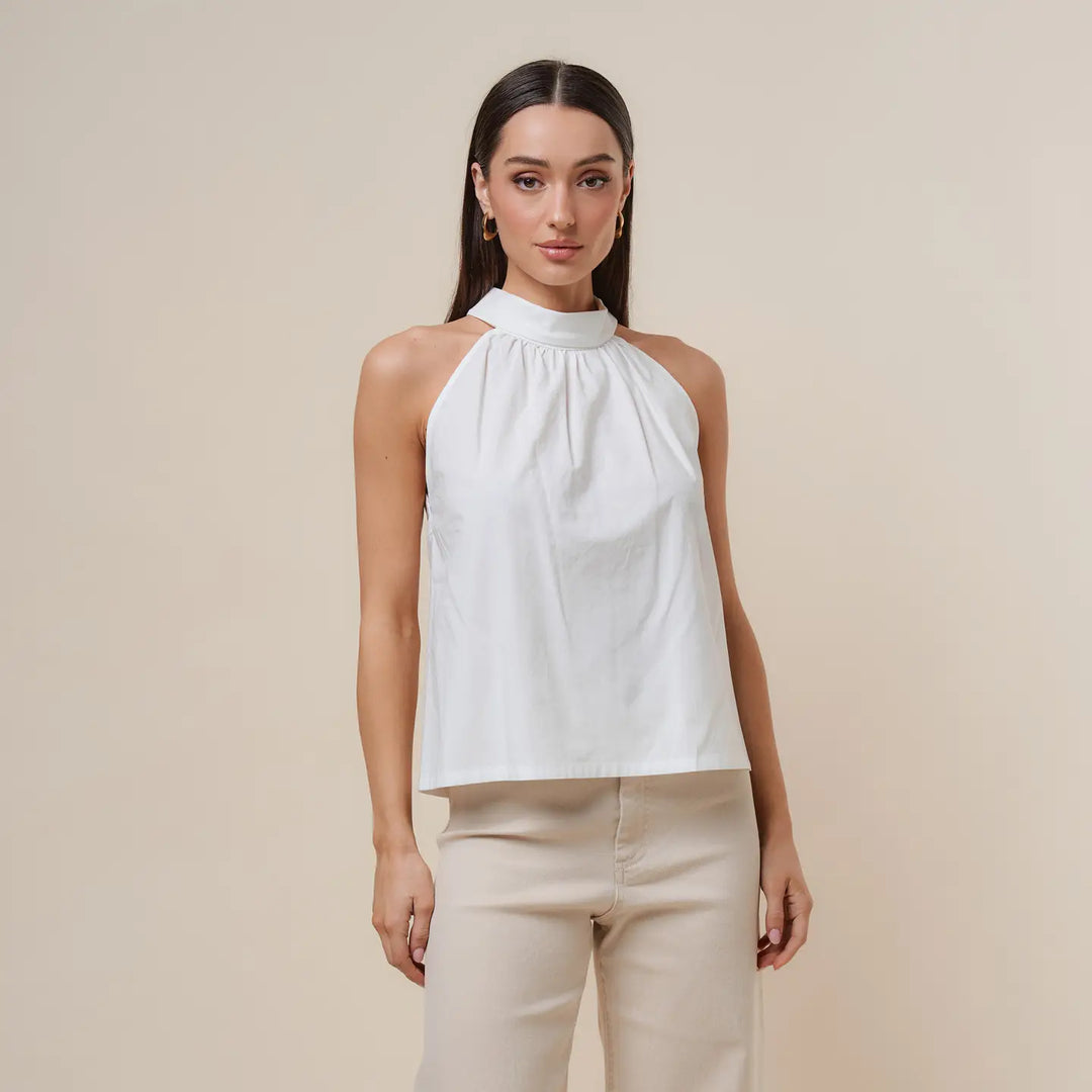 HALTER NECK BLOUSE TOP