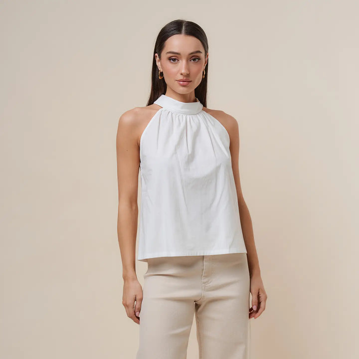 HALTER NECK BLOUSE TOP
