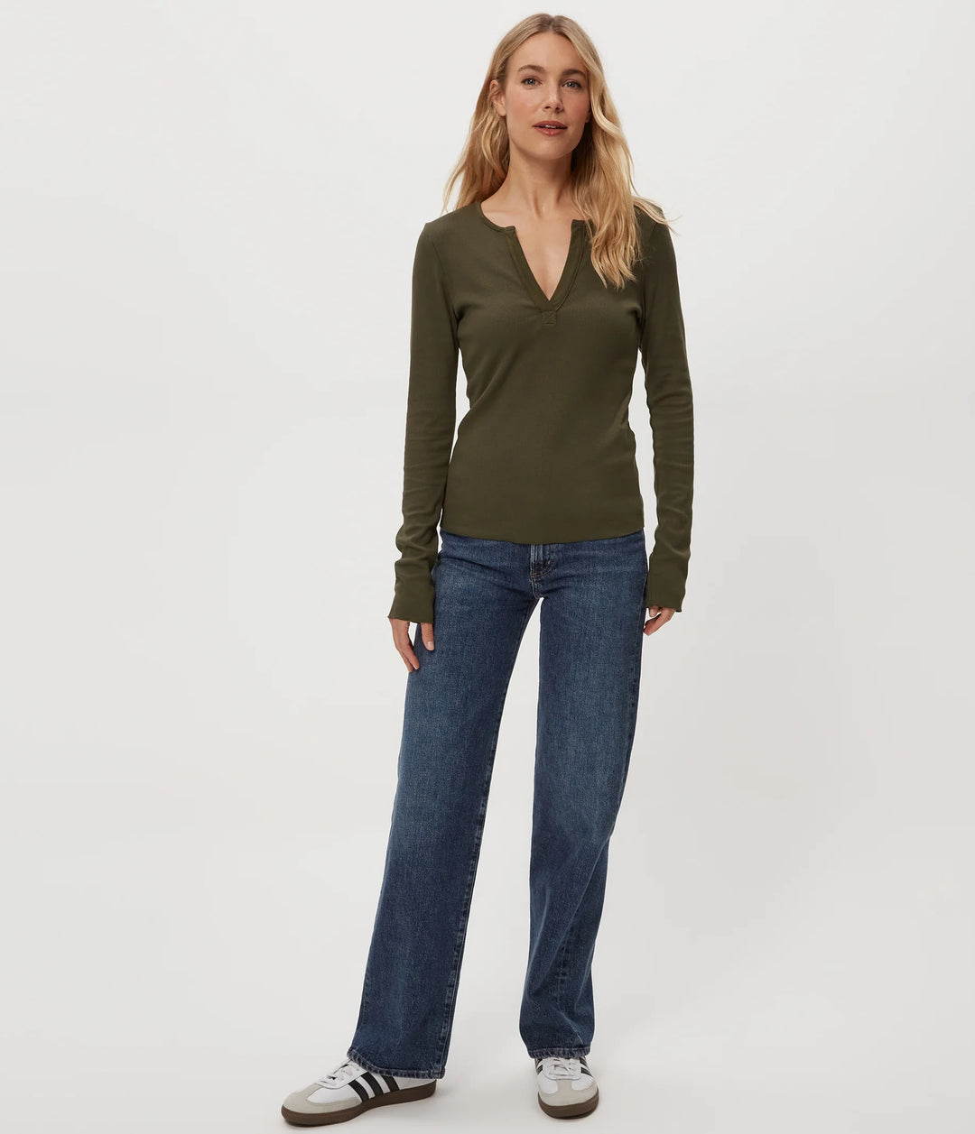 SALEM MIXED PLACKET HENLEY