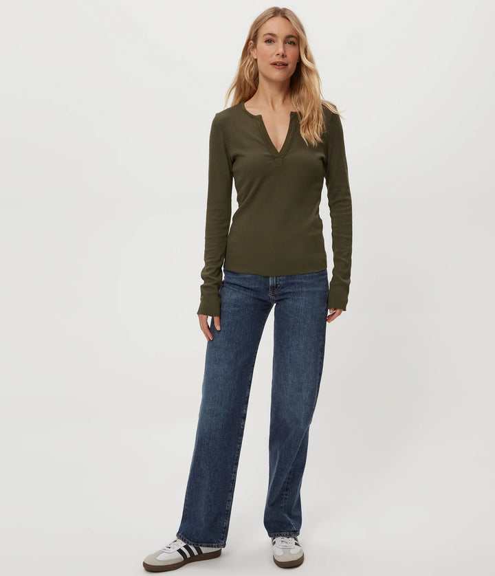 SALEM MIXED PLACKET HENLEY