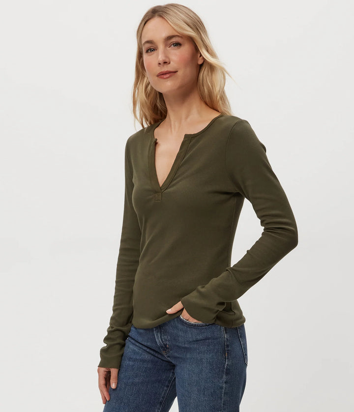 SALEM MIXED PLACKET HENLEY