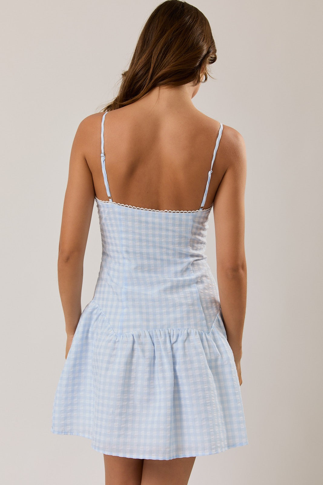 GINGHAM MINI DRESS