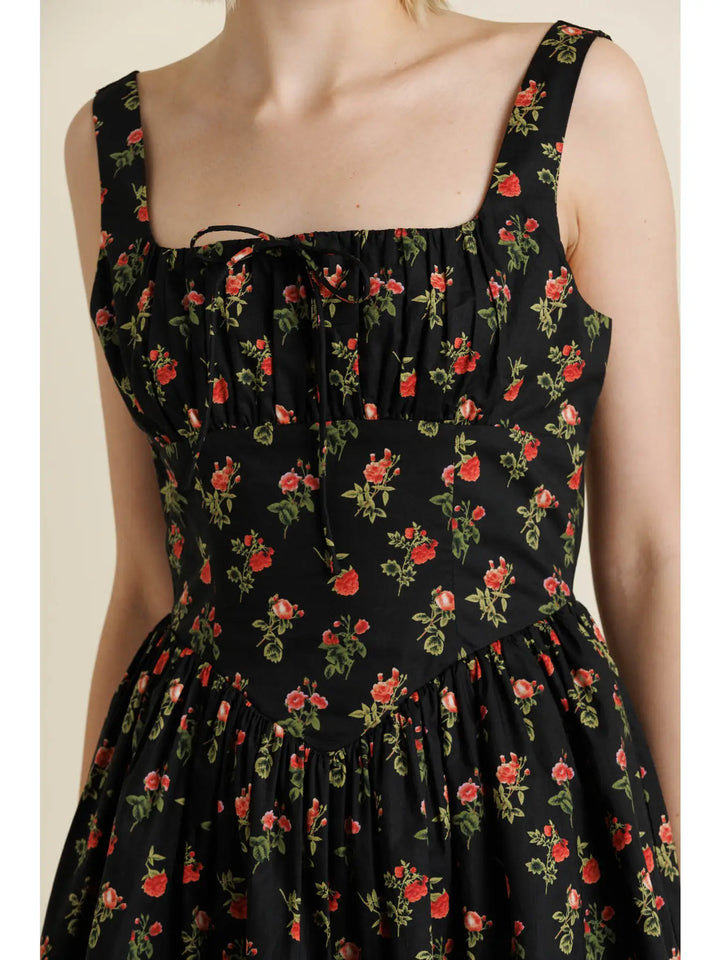 MINI DRESS WITH CORSET STYLE BODICE