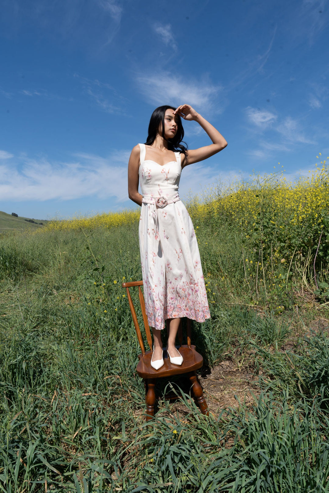 SWEETHEART A LINE MIDI DRESS