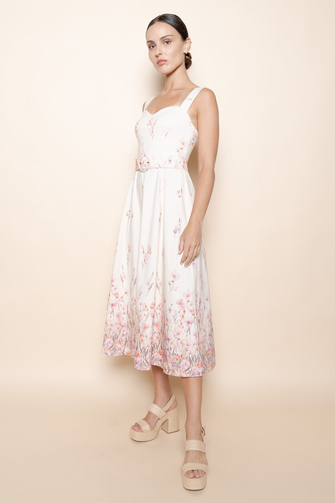 SWEETHEART A LINE MIDI DRESS