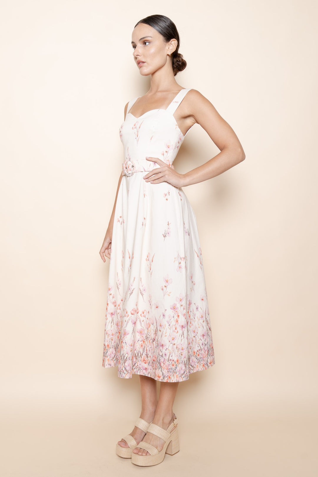 SWEETHEART A LINE MIDI DRESS