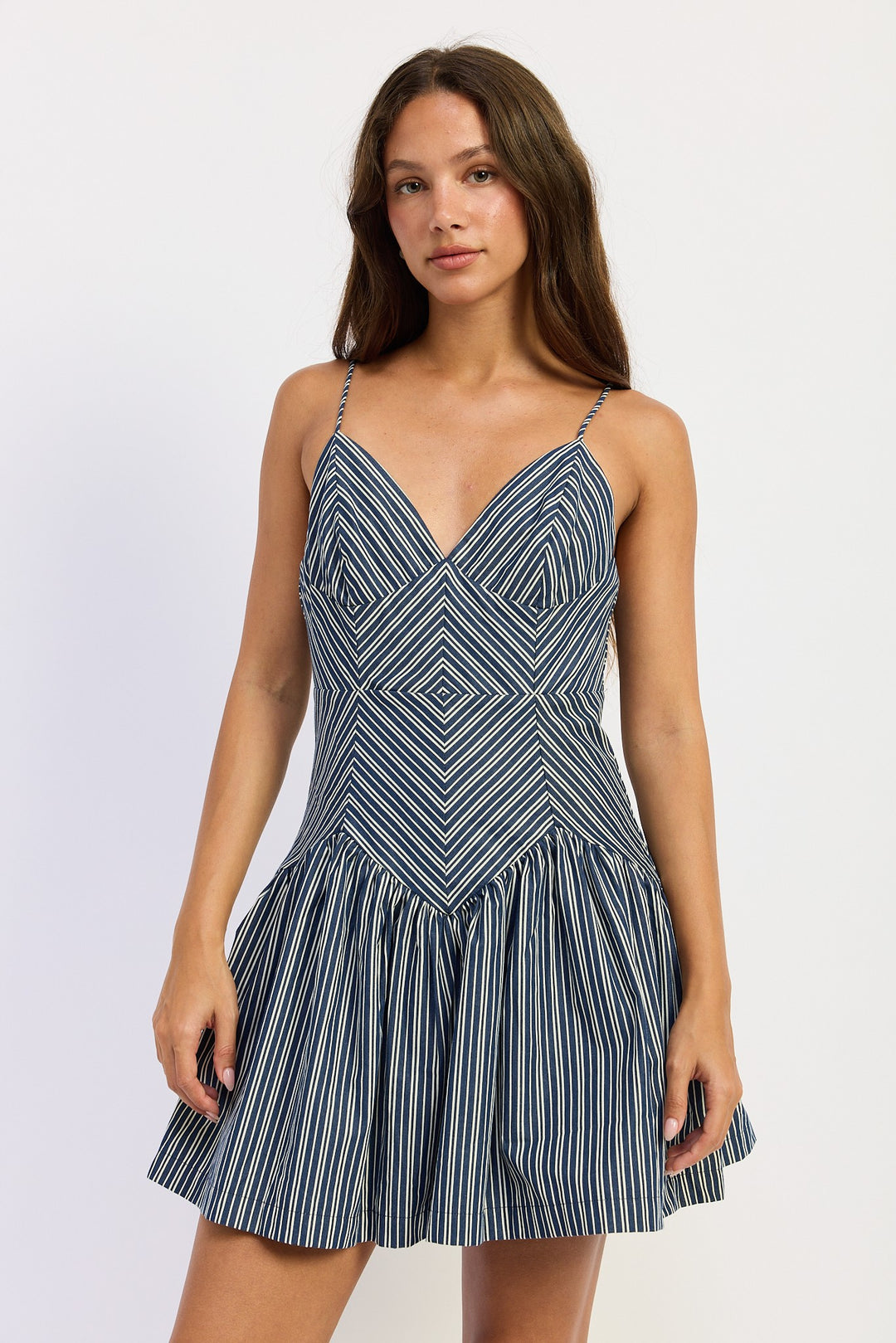 STRIPE VARIATION MINI DRESS