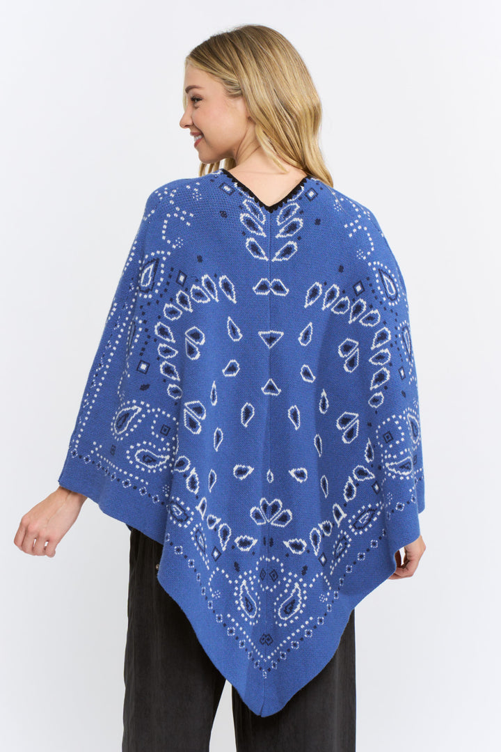 OPEN-FRONT BANDANA KIMONO CARDIGAN