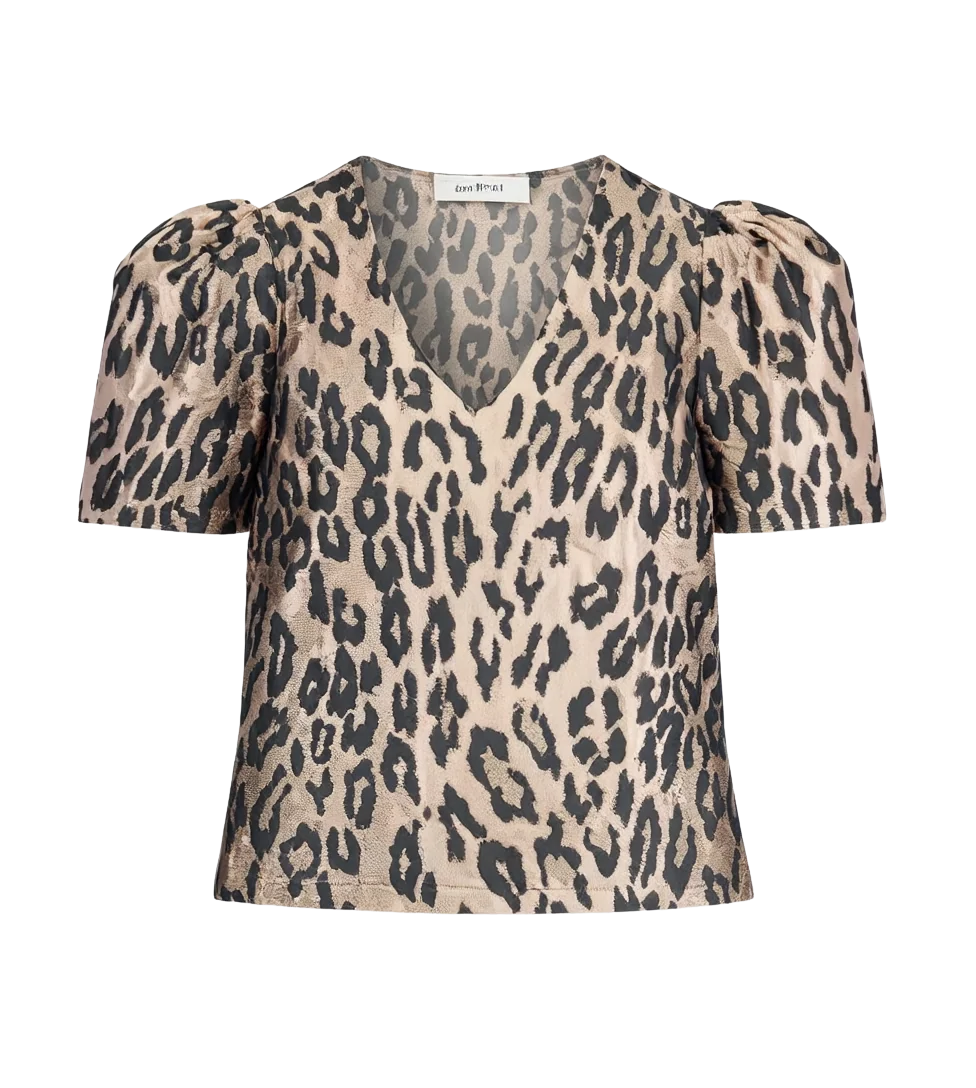 V-NECK PUFF SLEEVE TOP