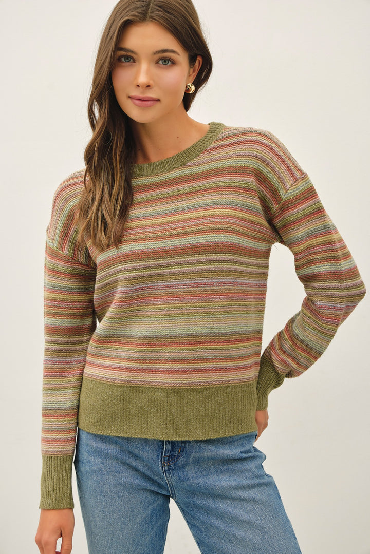 STRIPED SWEATER TOP