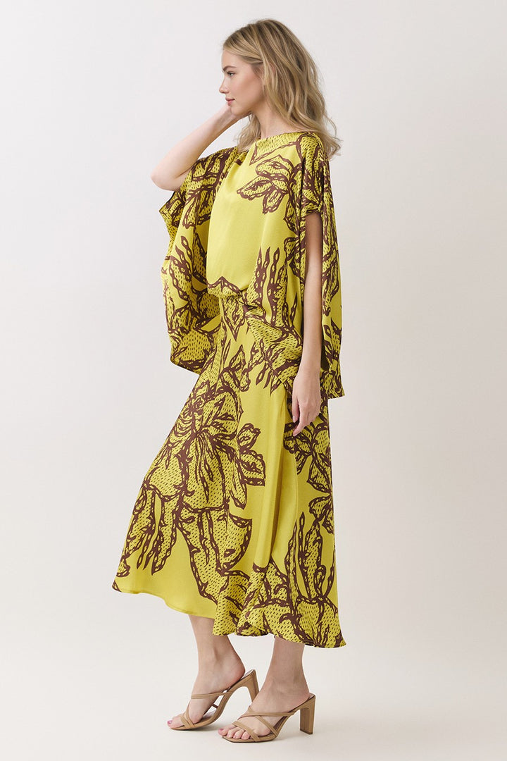 CHANTILLY SATIN BOAT NECK CAFTAN TOP