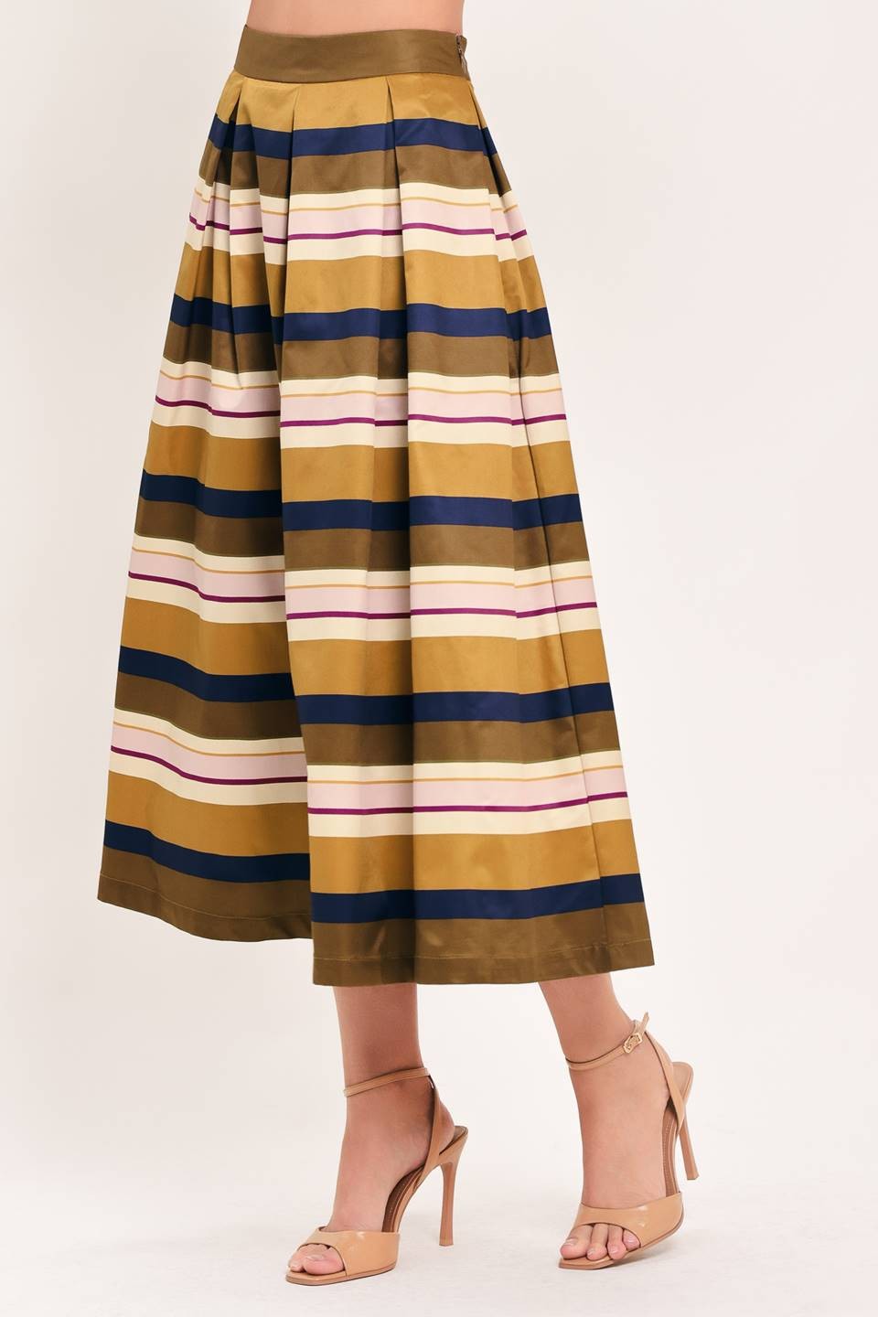 PRINTED WOVEN FULL MIDI SKIRT