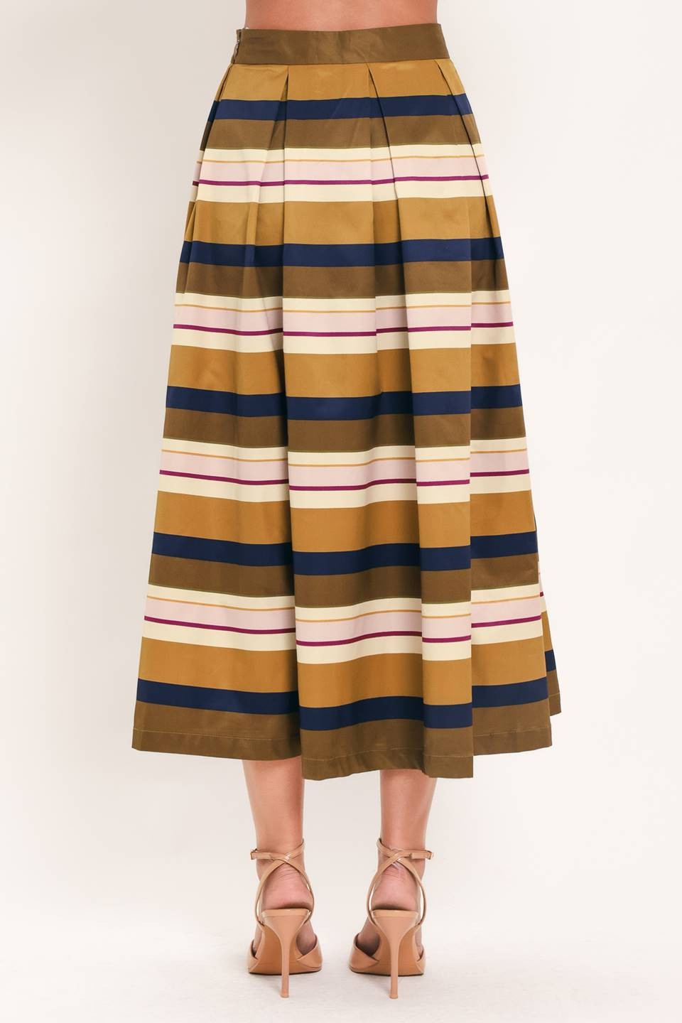 PRINTED WOVEN FULL MIDI SKIRT