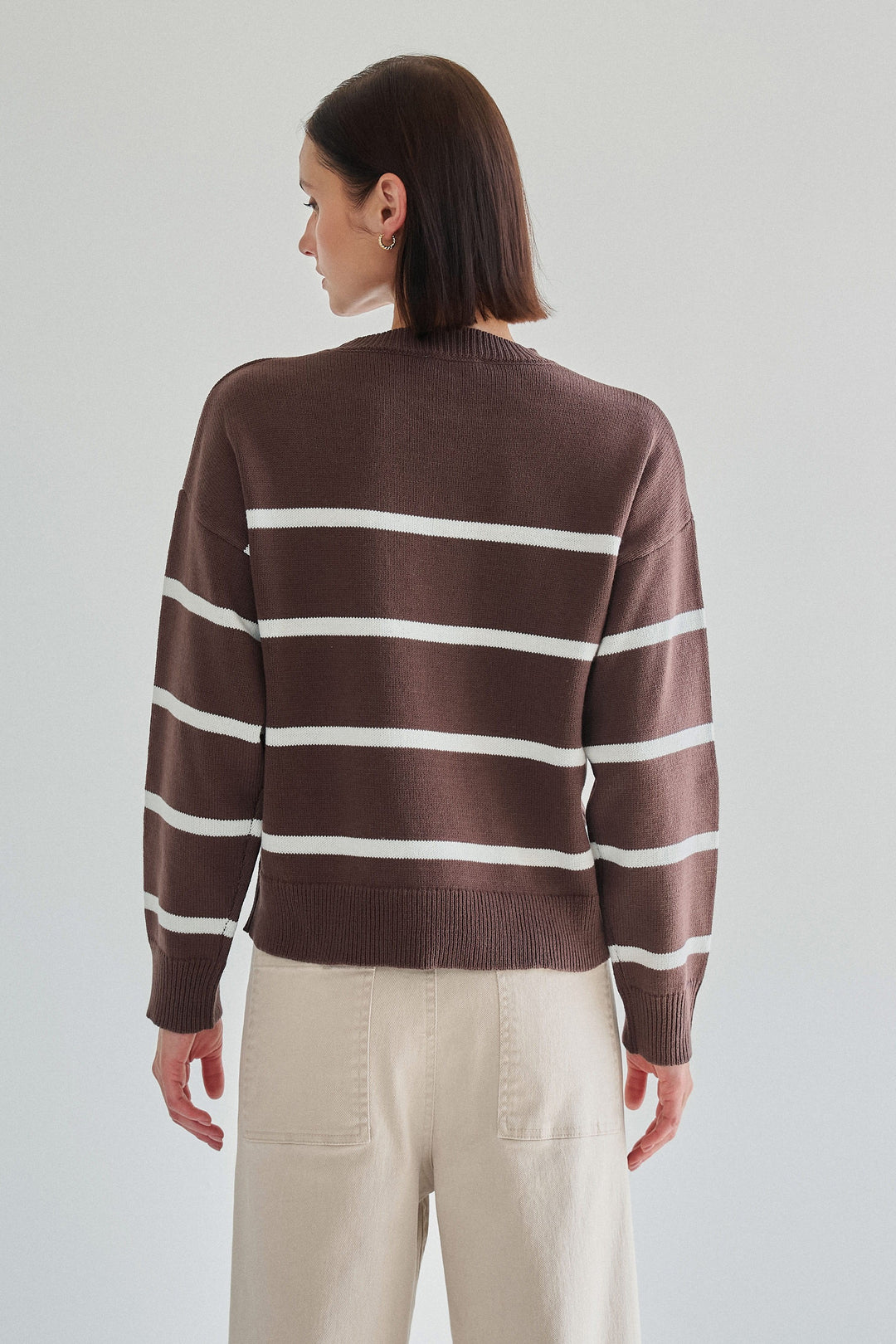 BULL HEAD STRIPE SWEATER TOP