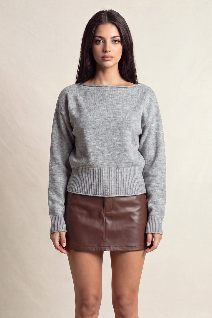 BOAT NECK SWEATER
