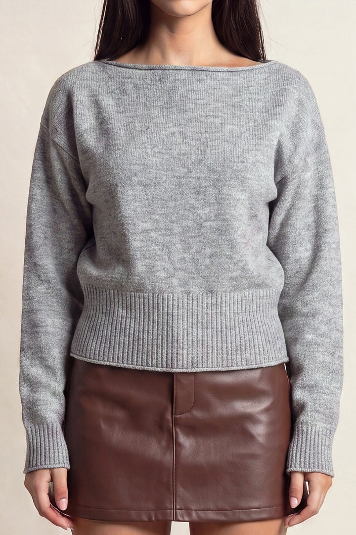 BOAT NECK SWEATER