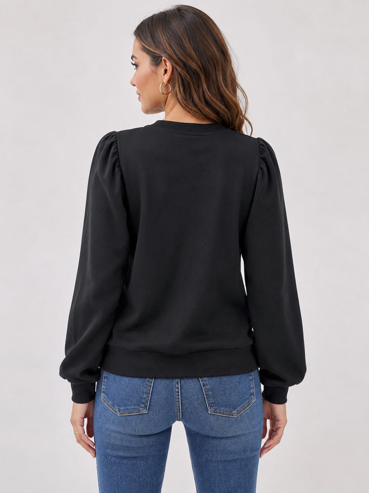 CONTRAST SWEATSHIRT WITH EMBROIDERED LACE