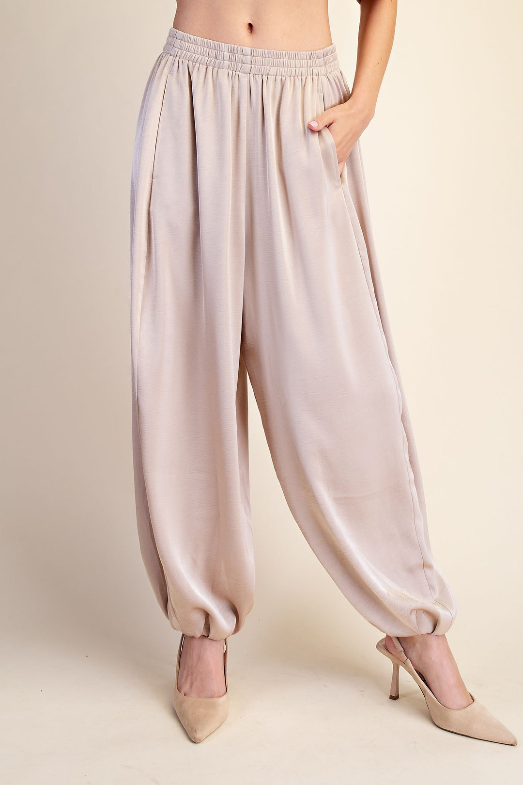 HIGH WAIST WIDE LEG BALLOON PANTS