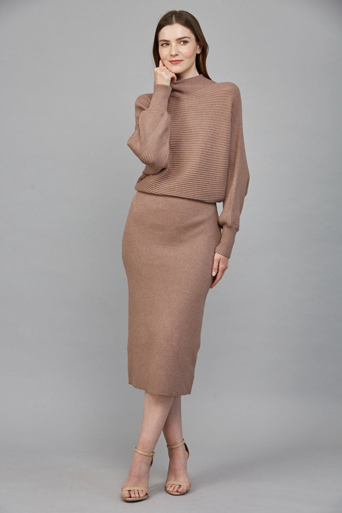 LONG SLEEVE MIDI DRESS