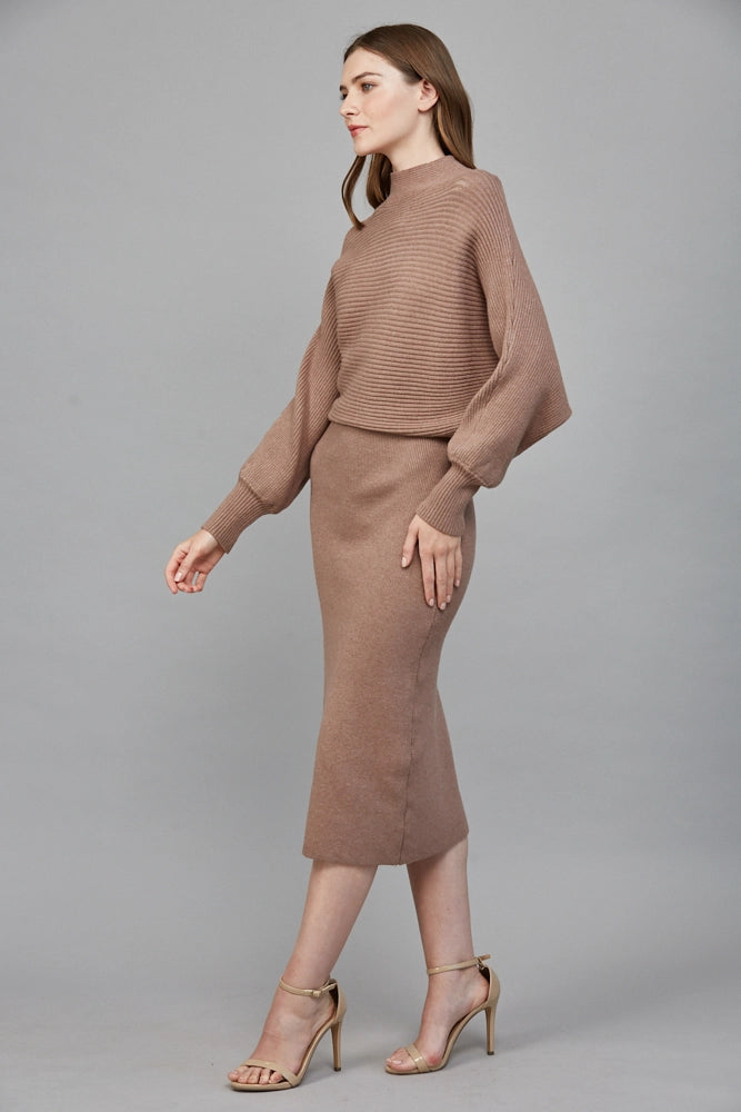 LONG SLEEVE MIDI DRESS