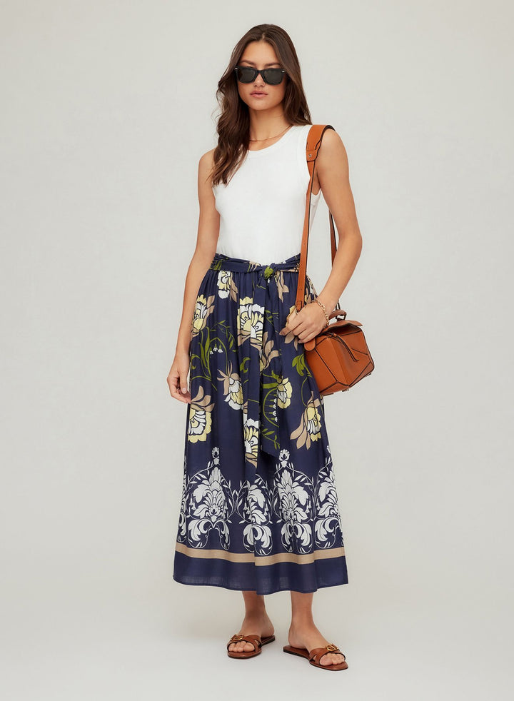 Seline Contrast Midi Dress