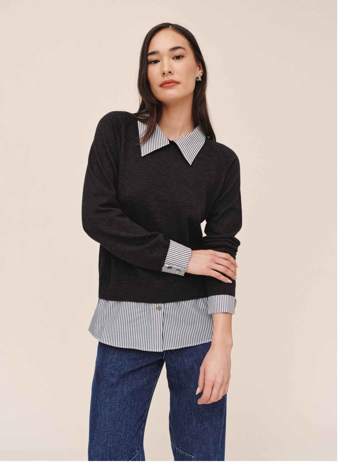 MIXED LAYERED SWEATER