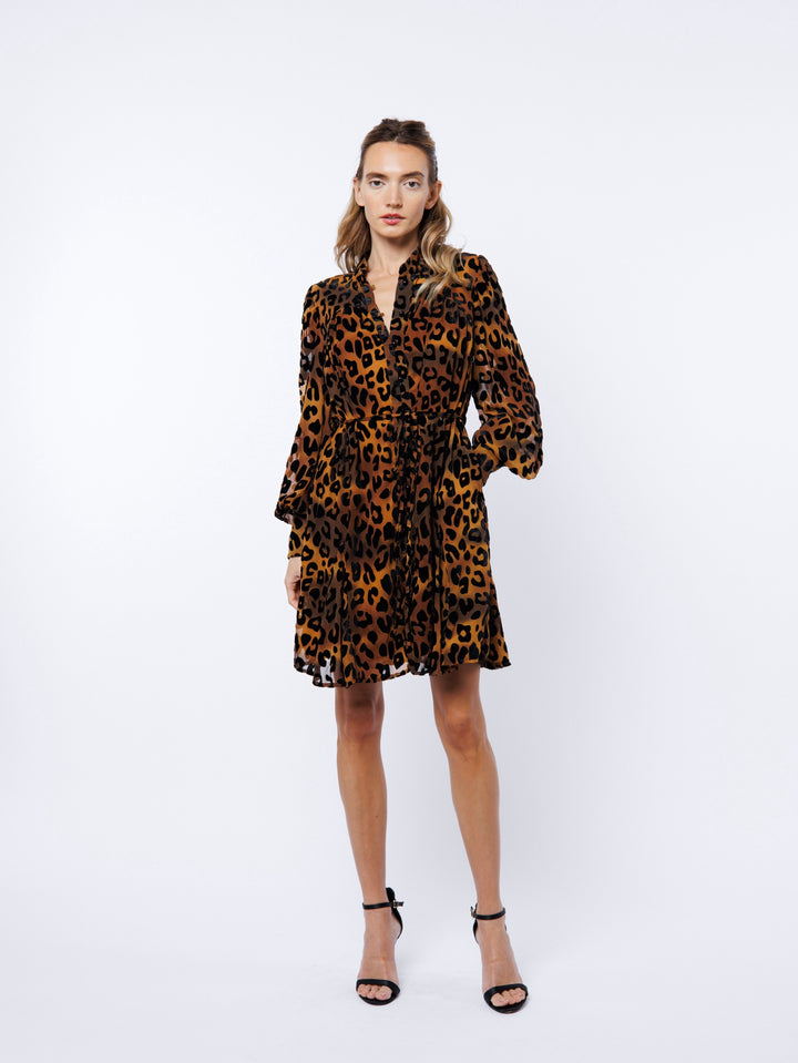 SUXIE ANIMAL BURNOUT MINI DRESS