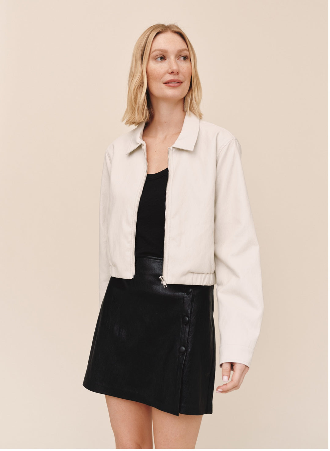 CROP BOMBER JACKET