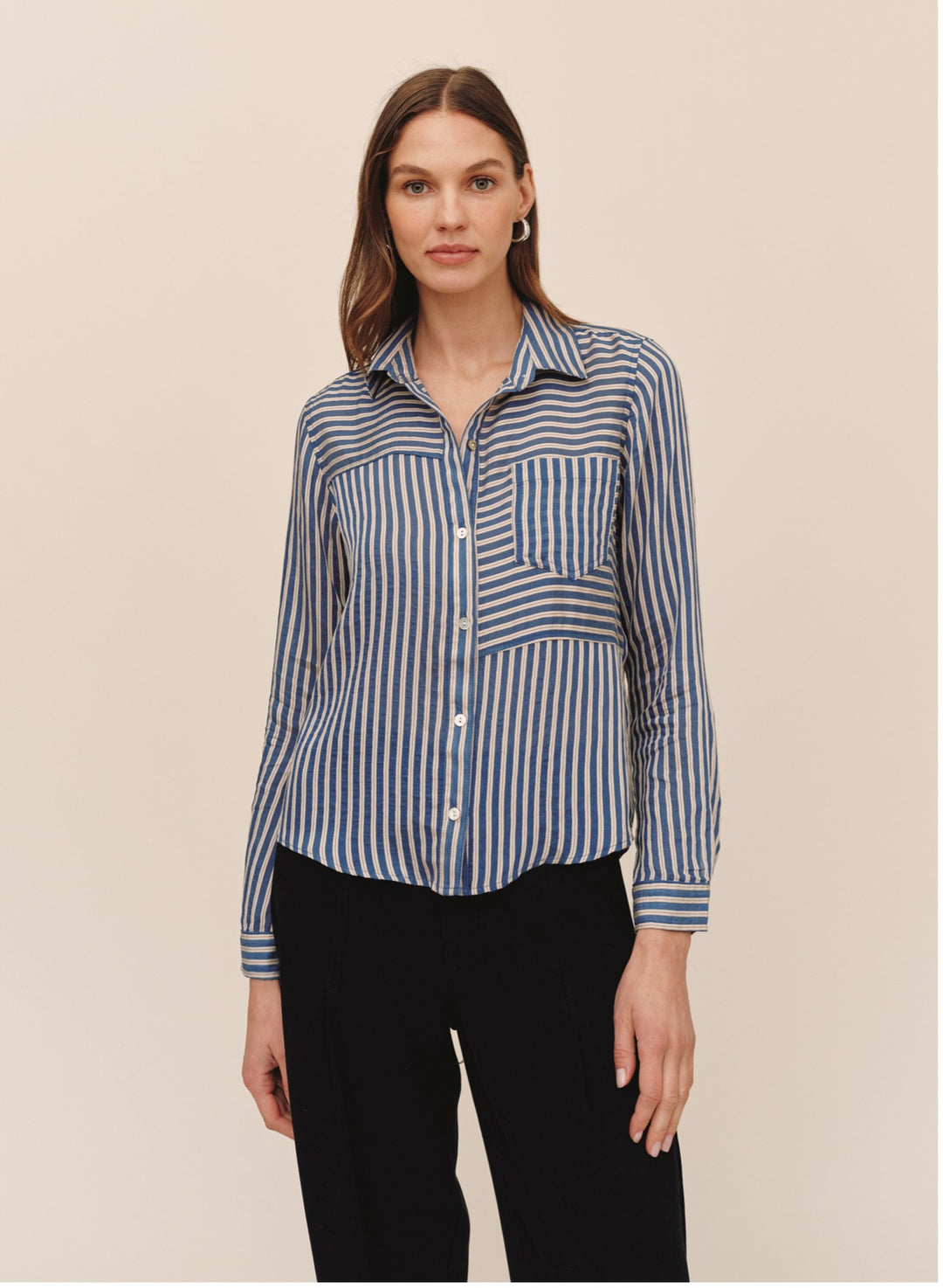 SEAMED BUTTON DOWN SHIRT