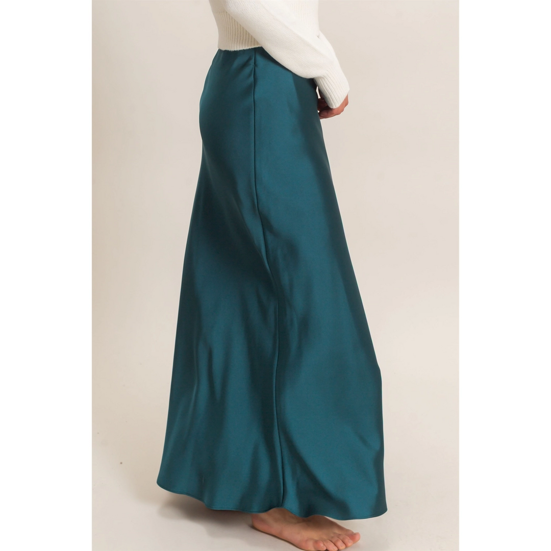 SATIN MAXI SKIRT