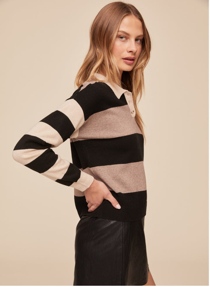 MIXED STRIPE POLO